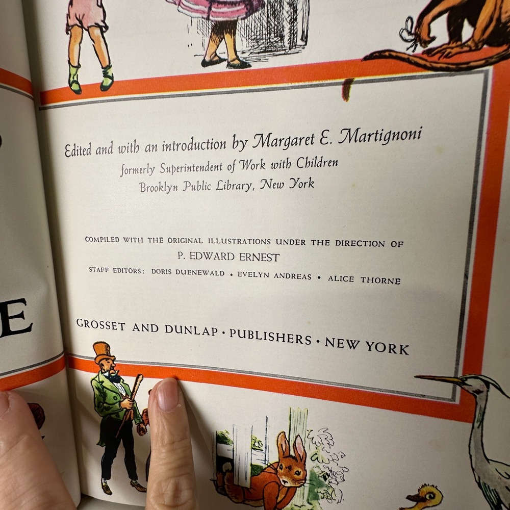 1955 The Illustrated Treasury of Children's Literature Grosset & Dunlap Red Gold - Picture 5 of 10